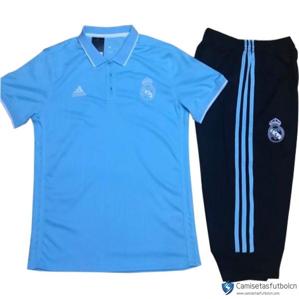 Polo Real Madrid Conjunto Completo 2017-18 Azul